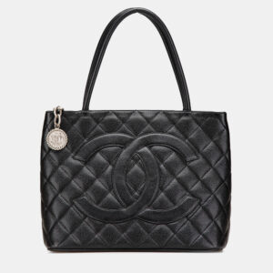 Chanel Black Caviar Medallion Tote