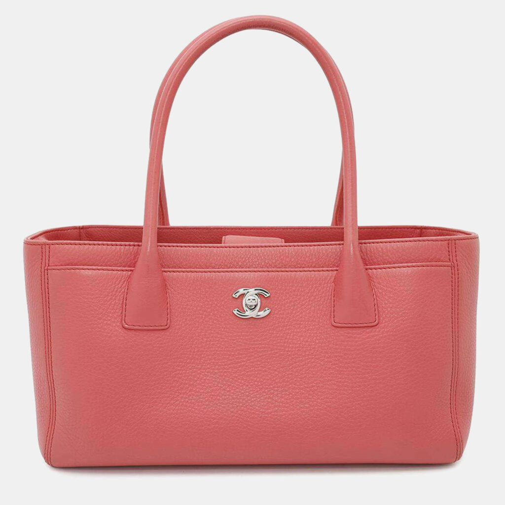 luxury-women-chanel-used-handbags-p1161127-016 Chanel Pink Leather Executive Tote