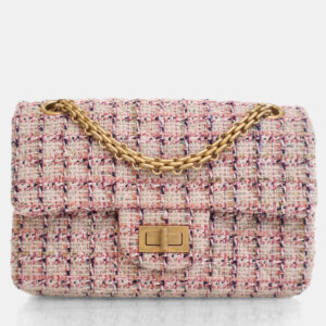Chanel Pink Tweed Reissue 2.55 Flap Bag 224