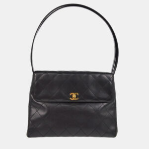 Chanel Black Calfskin CC Chain Shoulder Bag