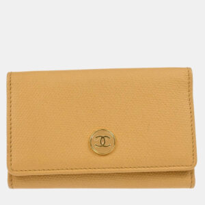 Chanel Beige Calfskin Small Six Hook Key Case