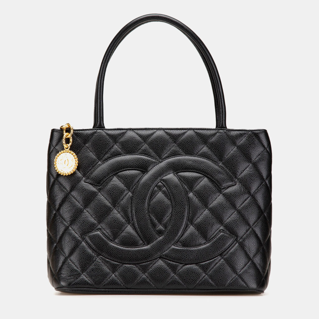 Chanel Black Caviar Medallion Tote