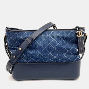Chanel Blue Denim Denim Gabrielle Hobo Bag
