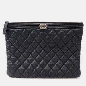 Gucci Black Caviar Boy Clutch New Medium