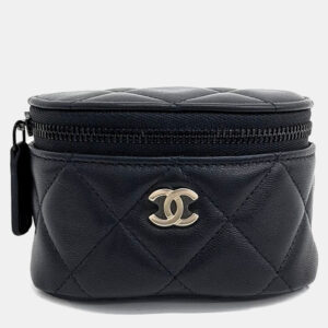 Chanel Black Leather Armband Pocket Mini Bag