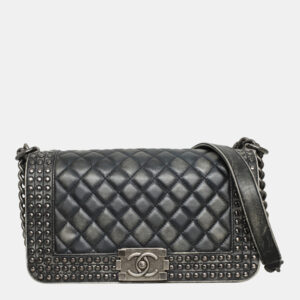 Chanel Black Leather Medium Dallas Boy Bag