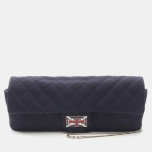Chanel Navy Fabric Union Jack Shoulder Bag