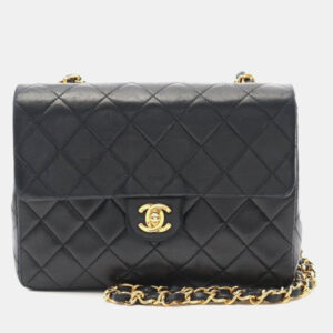 Chanel Black Quilted Lambskin Square Single Flap Bag