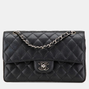 Chanel Black Medium Classic Caviar Double Flap