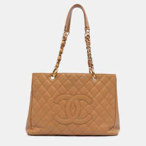 Chanel Brown Caviar Grand Shopping Tote