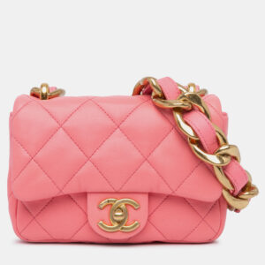 Chanel Pink Mini Quilted Lambskin Funky Town Flap