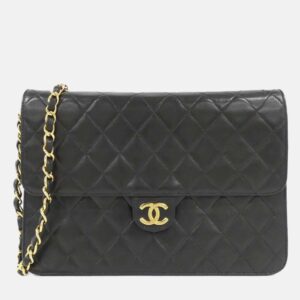 Chanel CC Flap Black Leather Shoulder Bag