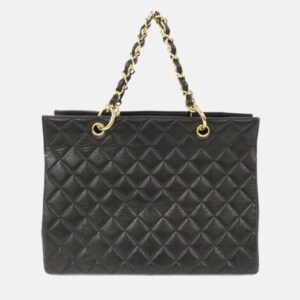 Chanel Timeless Black Leather Lambskin Tote Bag