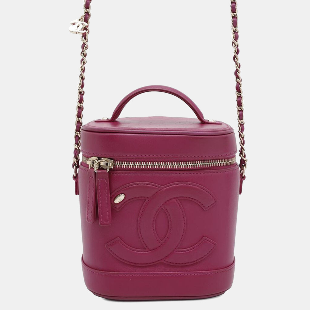 luxury-women-chanel-used-handbags-p1166236-008 Chanel CC Mania Vanity Lambskin Shoulder Bag