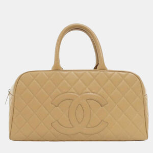 Chanel Beige Boston Bag