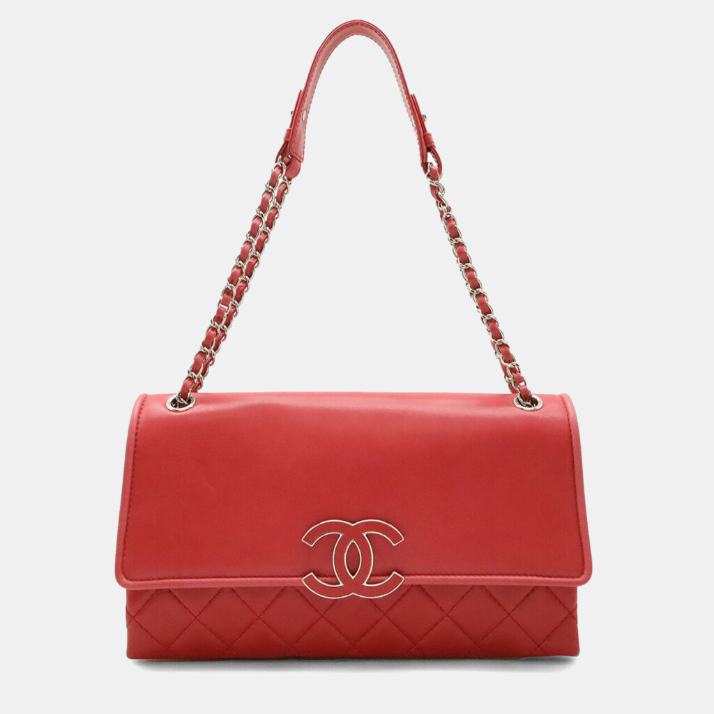 luxury-women-chanel-used-handbags-p1166248-004 Chanel Hamptons Pink Lambskin Leather Chain Shoulder Bag