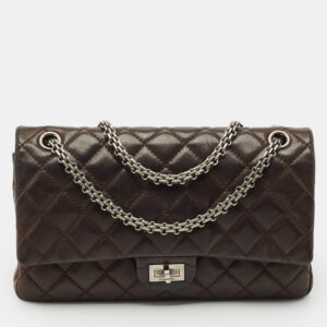 Chanel Choco Brown Quilted Iridescent Leather 226 Reissue 2.55 Flap Bag