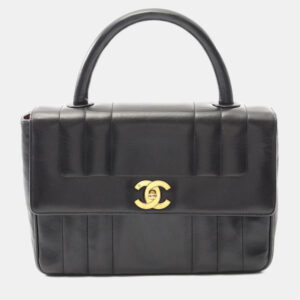 Chanel Mademoiselle Black Lambskin Leather Handbag