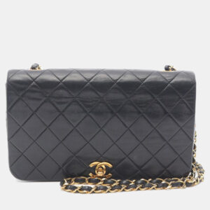 Chanel Full Flap Black Lambskin Shoulder Bag