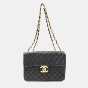 Chanel Jumbo Single Flap Black Lambskin Shoulder Bag