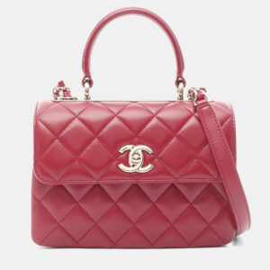 Chanel Trendy CC Red Lambskin Leather Shoulder Bag