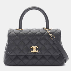 Chanel Coco Handle Black Leather Shoulder Bag