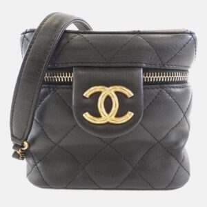 Chanel Chain Around Line Black Leather Shoulder Bag
