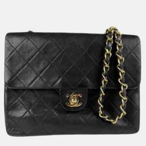 Chanel Flap Black Lambskin Shoulder Bag