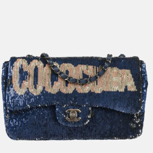 Chanel Coco Cuba Single Flap Blue Sequins Shoulder Bag