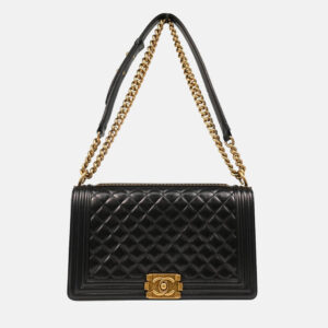 Chanel Boy Medium Black Calfskin Shoulder Bag