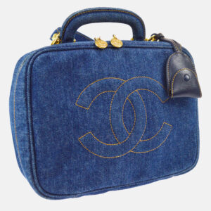 Chanel Timeless Vanity Indigo Denim Top Handle Bag