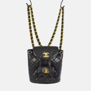 Chanel Duma Small Black Lambskin Backpack