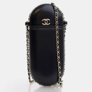 Chanel Round Blue Mixed Fibre Clutch Bag