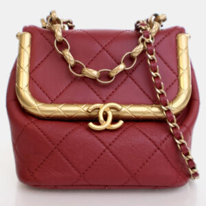 Chanel My Crush Micro Red Lambskin Shoulder Bag