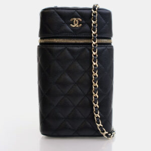 Chanel About Pearls Mini Black Lambskin Bucket Bag