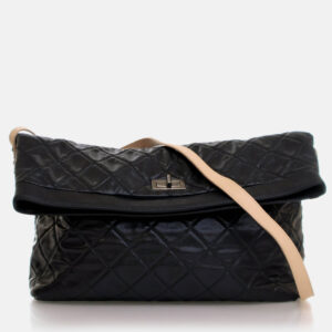 Chanel Reissue Black Caviar Messenger Flap Bag