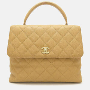 Chanel Kelly Camel Leather Top Handle Bag