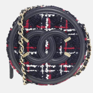 Chanel Round Multicolor Tweed Shoulder Bag