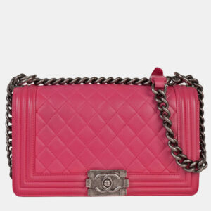 Chanel  Calf Leather Medium Boy Shoulder Bags