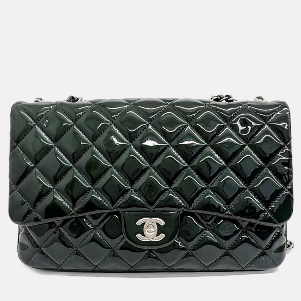 luxury-women-chanel-used-handbags-p973596-001 Chanel Green Tone Pendant Chain shoulder bag