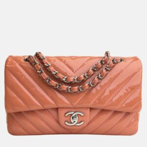 Chanel Blue Calfskin Old Medium Chevron Boy Bag