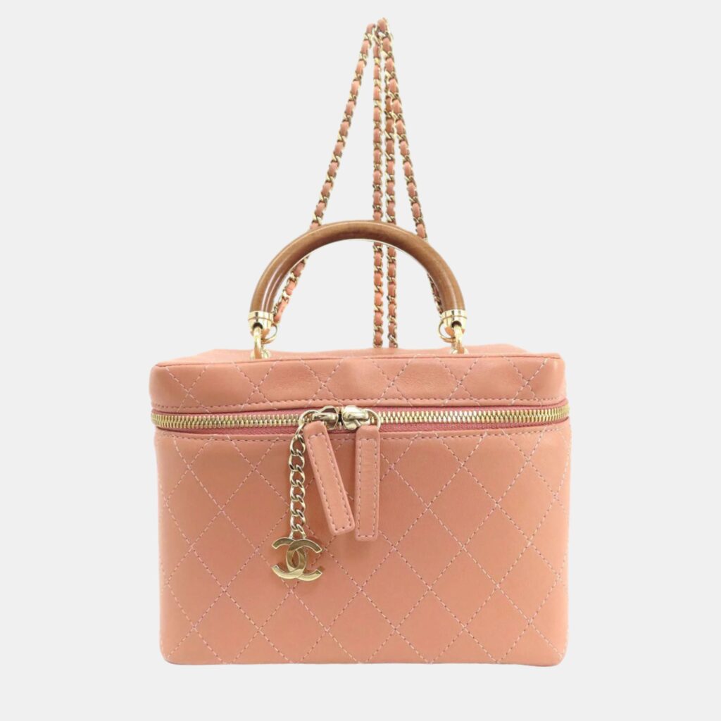 luxury-women-chanel-used-handbags-p994724-001 Chanel Pink Knock On Wood Vanity Case