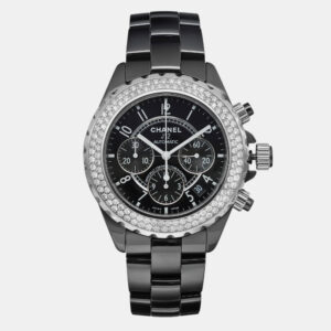Chanel Black Diamond Ceramic J12 H1009 Automatic Men's Wristwatch 41 mm