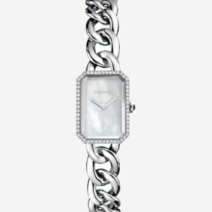Chanel White MOP Diamond Stainless Steel Premiere H3253 Quartz Women's Wristwatch 16 mm