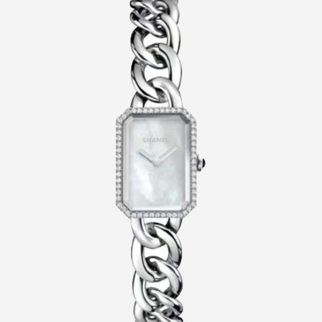 luxury-women-chanel-used-watches-p1143660-001 Chanel White MOP Diamond Stainless Steel Premiere H3253 Quartz Women's Wristwatch 16 mm