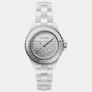 Chanel White Ceramic J12 H7419 Quartz Women's Wristwatch 33 mm