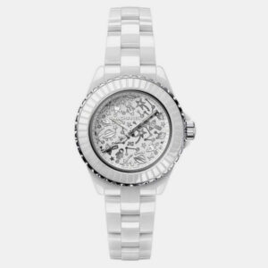 Chanel White Ceramic J12 H7990 Quartz Women's Wristwatch 33 mm