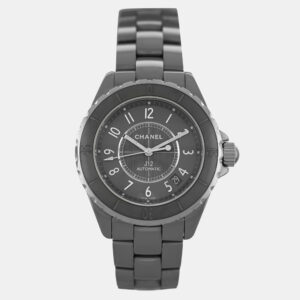 Chanel Grey Stainless Steel Ceramic J12 H2979 Automatic Women's Wristwatch 38 mm