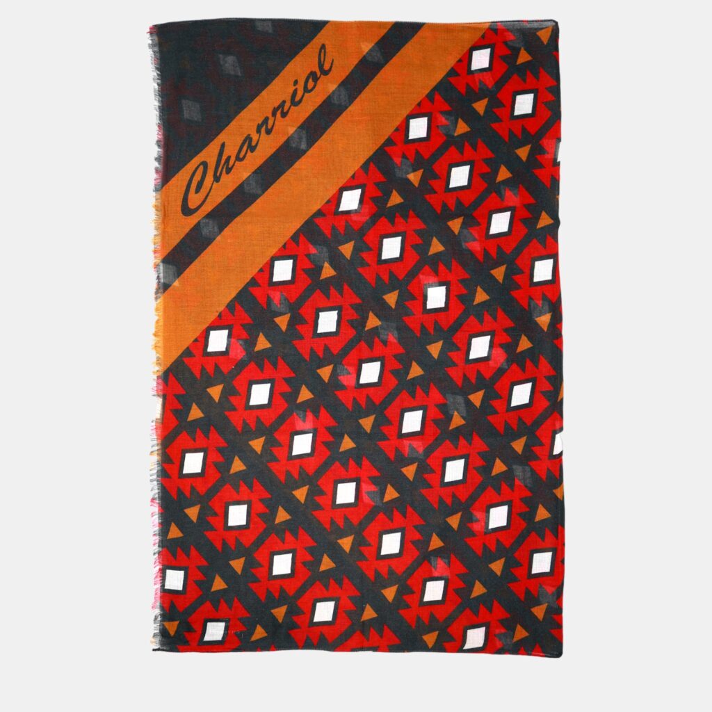 luxury-women-charriol-new-accessories-p887310-001 Charriol Orange/Grey/Red Scarf