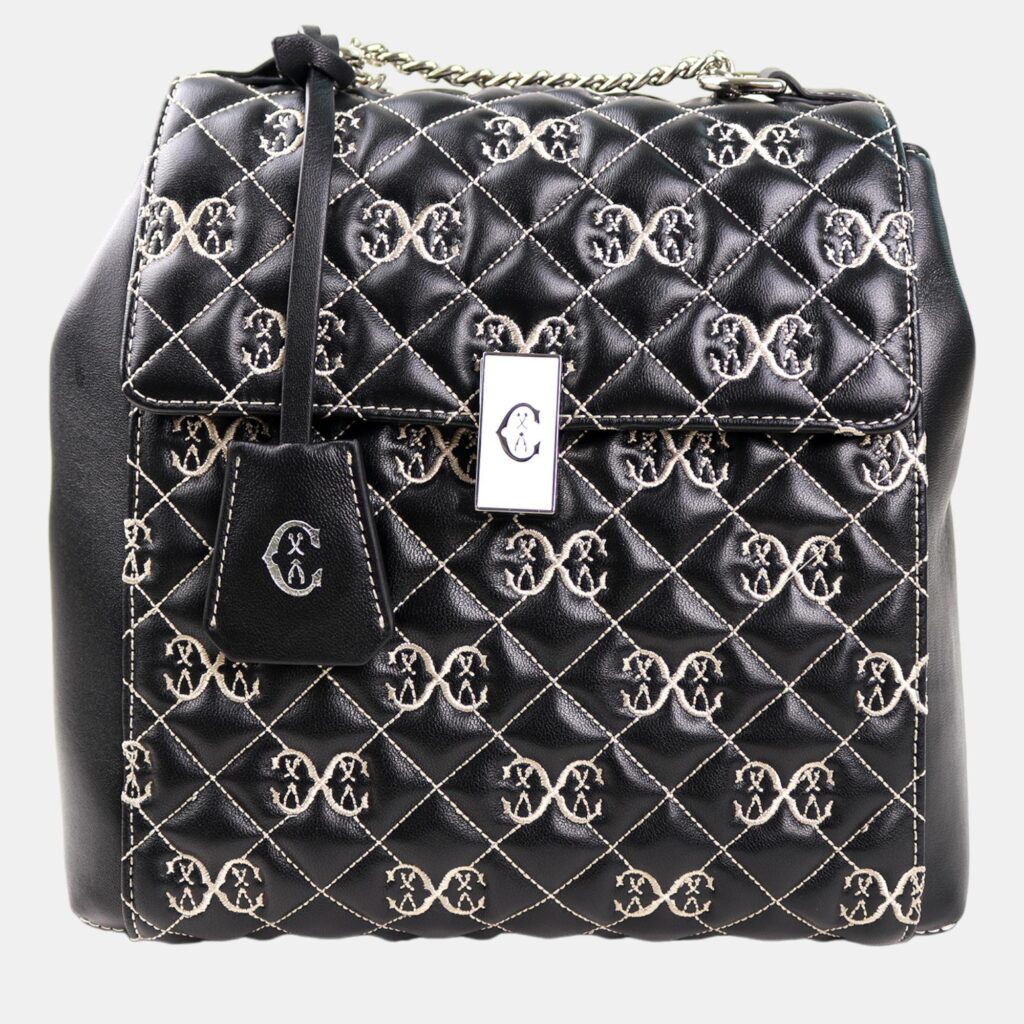 luxury-women-charriol-new-handbags-p1126816-002 Charriol Black/Beige Leather Le Reve Backpack